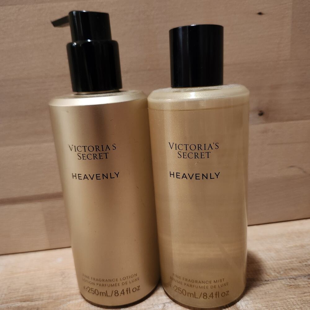 VICTORIA'S SECRET HEAVENLY Fine Fragrance Mist & Lotion New Gift Set 8.4oz ea